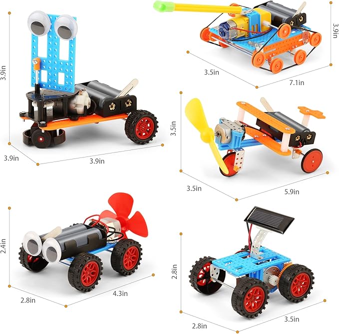 STEM Science Kits for Kids 5-7 8-12, Robotics Robot Building Car Kit STEM Toys for Boys Robots Craft 5-8 6-8, Science Activities Experiment Engineering Project Electronics 5 6 7 8 Year Old Boy Gifts
