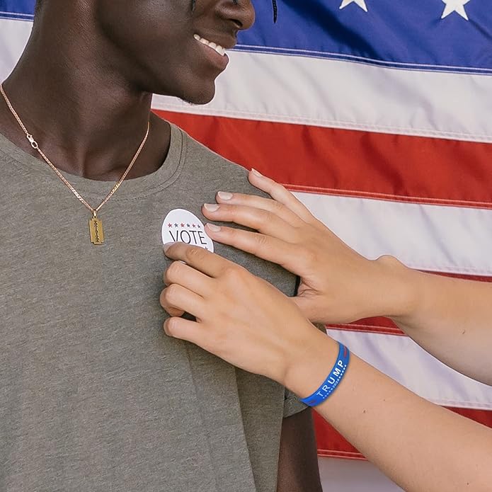 5pcs Donald Trump 2024 Bracelets, Unisex-Style Take America Back Bracelet Donald Trump Bracelets Wristbands Silicone Rubber Bracelets for Men Women Teens Boys Girls Rally Supplies