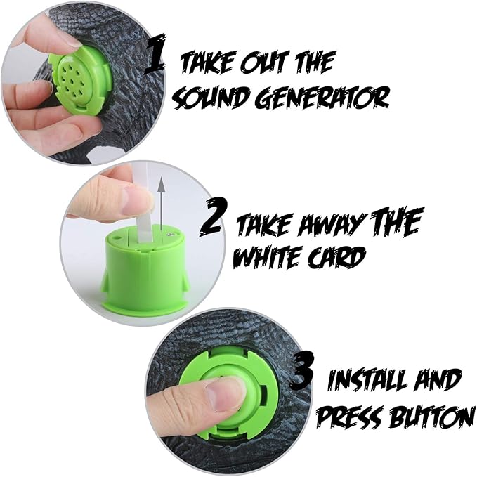 18''X12''X7'' Standing Dinosaur Model Action Figures Soft Touch Vinyl Plastic Dino Toy for Kids Boys (Grey with Sound)