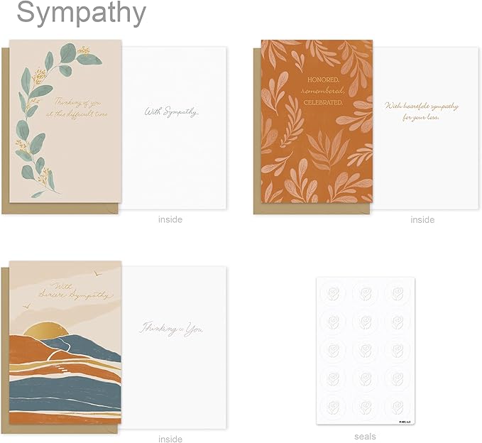 American Greetings 15-Count Thinking of You Card Assortment with Envelopes and Seals (Happy Thoughts)