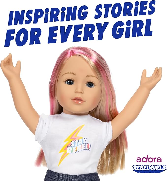 Adora 18 Inch Rebel Girls Doll Collection - Inspired by Good Night Stories Rebel Girl Books, Soft Movable Body with Realistic Features - Gift for Kids Ages 6 and Up - Champion