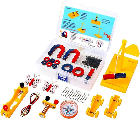 Kids Magnet Kit Physics Science Electromagnet Experiment Set Educational and Birthday Gift for School Students