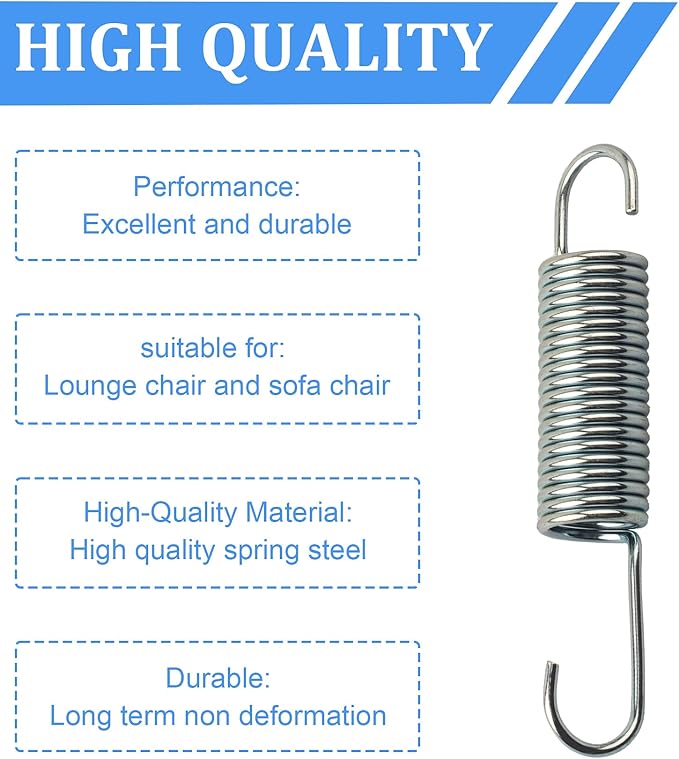 3-5/8 Inch Recliner Springs Replacement Parts, Recliner Spring for Southern Motion, Catnapper and Lazy Boy Recliner, Replacement Springs for Recliners, Recliner Replacement Parts, Chair Spring, 3 Pack