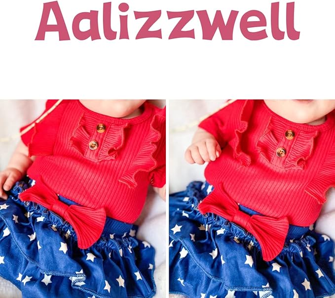 Aalizzwell Newborn Infant Baby Girls Summer Outfit