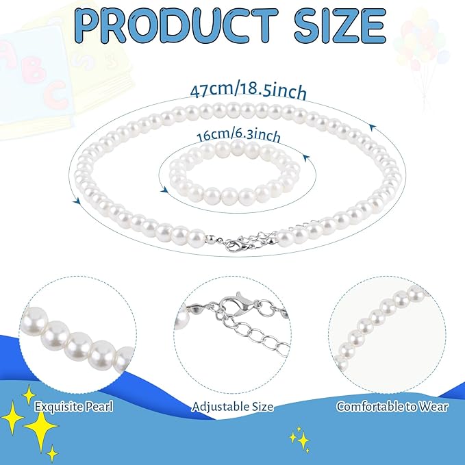 9 PCS 100 Days of School Old Lady Wig Set Include Wig Glasses Necklace Bracelet Glasses Chain Bag Cane and Stickers