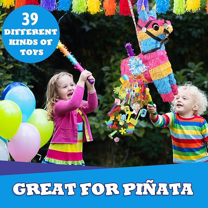 600+ Party Favors for Kids - Fidget Toys Pack - Goodie Bags Stocking Stuffers - Party Toys Assortment - Treasure Box Birthday Party Gift - Carnival Prize - Pinata Sensory Toys - Classroom Rewards Toys