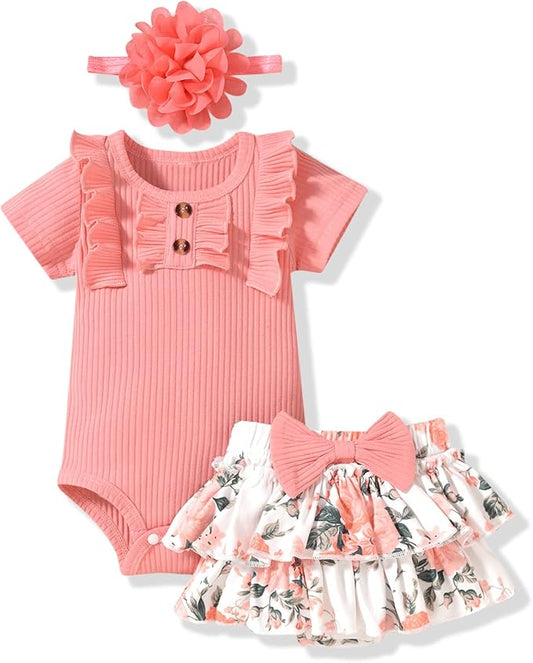 Aalizzwell Newborn Infant Baby Girls Summer Outfit