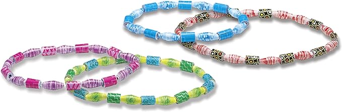 4M Green Creativity Recycled Paper Beads Kit - Arts & Crafts Upcycle Decorative Jewelry Art Gift for Kids & Teens, Boys & Girls Small