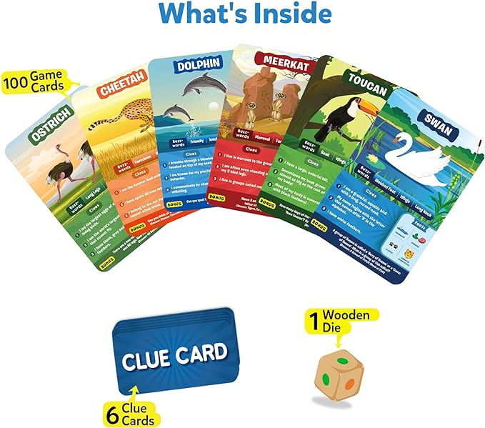 Skillmatics Card Game - Guess in 10 Animal Megapack, Perfect for Boys, Girls, Kids & Families Who Love Toys, Travel Games, Gifts for Ages 6, 7, 8, 9