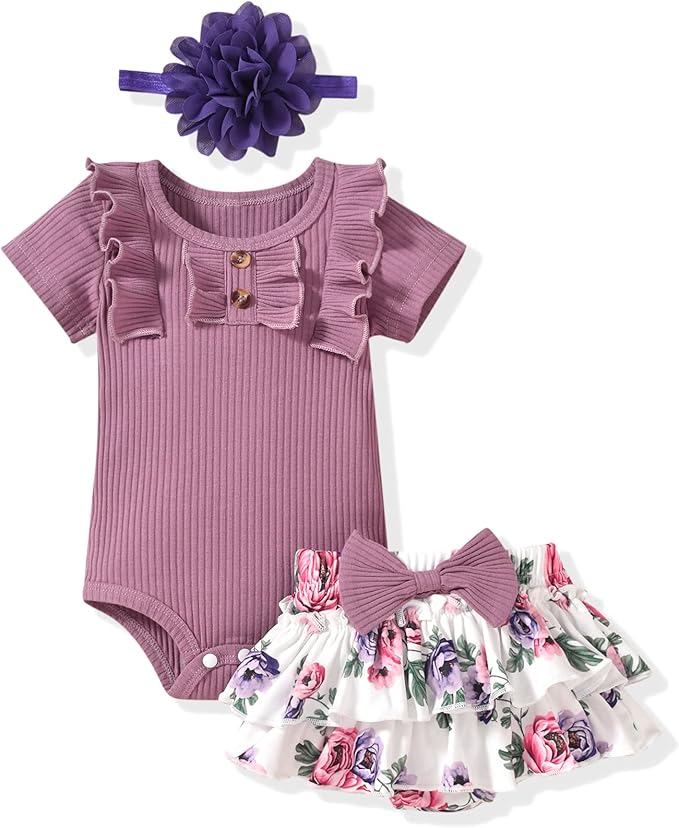 Aalizzwell Newborn Infant Baby Girls Summer Outfit