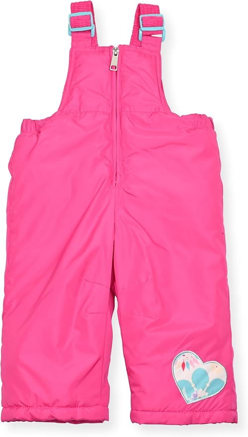 Arctic Quest Little Girls Bib Snow Pants and Ski Jacket Water-Resistant Snowsuit For Kids Winter Jacket For Girls