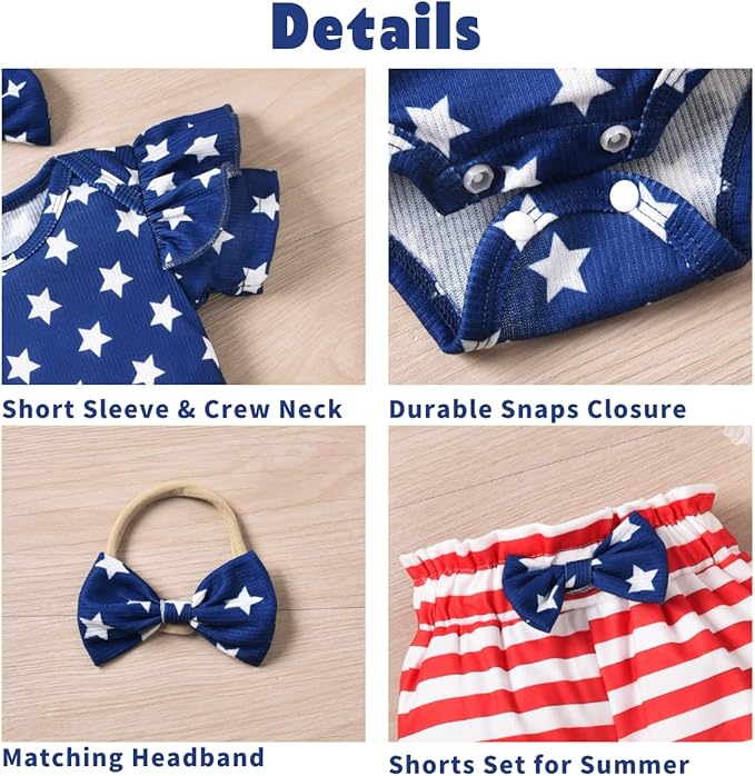 Aalizzwell Baby Girls Ribbed Bodysuit Bloomer Shorts Outfits Summer Clothes