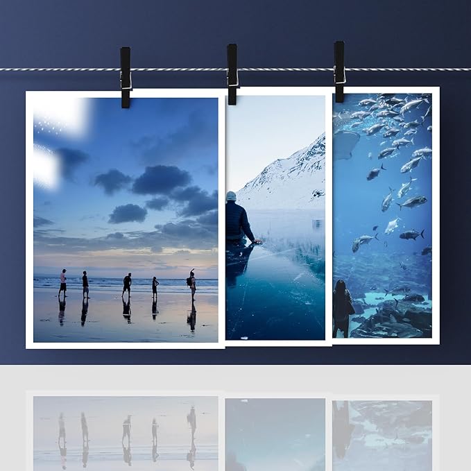 8.5" x 11" Photo Paper for Inkjet & Laser Printers - Extra Thick, High Gloss for Full Color Printing - Premium White Glossy, Instant Dry Paper for Everyday Pictures, Albums - 50 Sheets per Pack