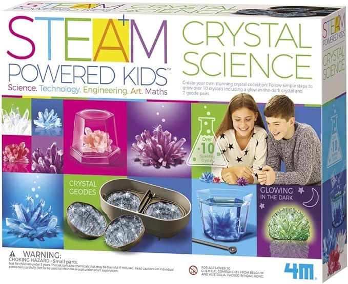4M Deluxe Crystal Growing Combo Steam Science Kit from STEAM Powered Kids, For Boys & Girls Ages 10+
