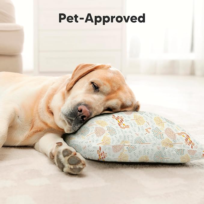 Toddler Pillow with Pillowcase - 13x18 My Little Dreamy Pillow, Organic Cotton Toddler Pillows for Sleeping, Kids Pillow, Travel Pillows, Mini Pillow, Nursery Pillow, Toddler Bed Pillow (Wild Picnic)