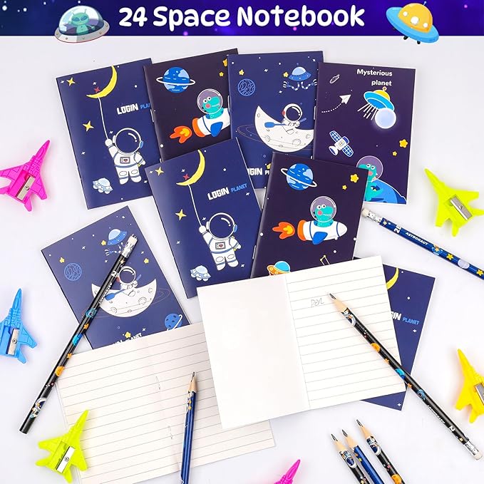 ANPHILE 24Pack Stationery Party Favors, School Stationery with Pencils Erasers Stickers, Birthday Goodie Bag Stuffers Classroom Gifts for Students Christmas Classroom Gifts