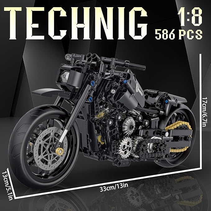 1:8 Motorcycle Building Set for Adults, Building Blocks for Adults, Collectible Toy for 14 15 16+ Years Old Boys, Teenage Boys Gifts on Birthday(579PCS)
