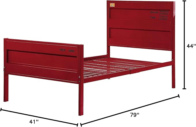 Acme Cargo Twin Panel Kids Bed in Red
