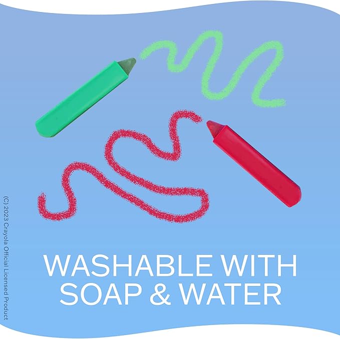 Crayola Taste Beauty My First Tub Time Art Pack, Bath-Time Toys with Red, Green, and Blue Crayons