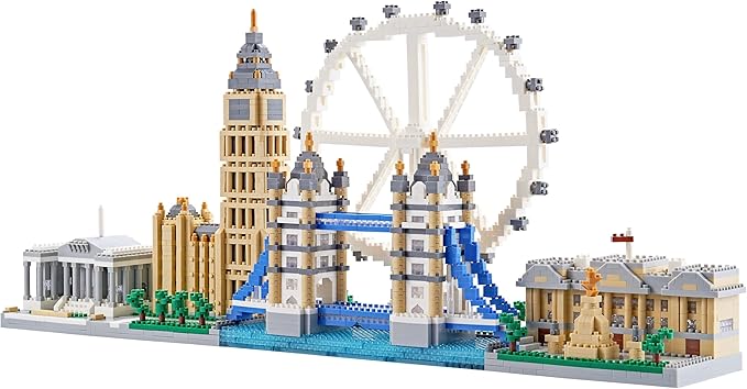 Architecture Micro Building Blocks Set London Skylines Series for Adult and Children Assembly, 3D Toy for Ages of 14+ - 3430 Pieces