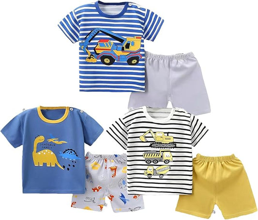 Toddler Baby Boy Clothes for 2t 3t Boys Cute Summer Short Sleeve T-Shirt Tops Shorts Clothes Sets Baby Boy Outfits