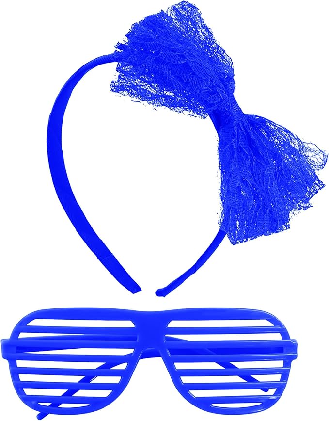 Kids 6 in 1 Costume Accessories 1970s 1980s Fancy Outfits and Dress for Cosplay Party Theme Party for Girl