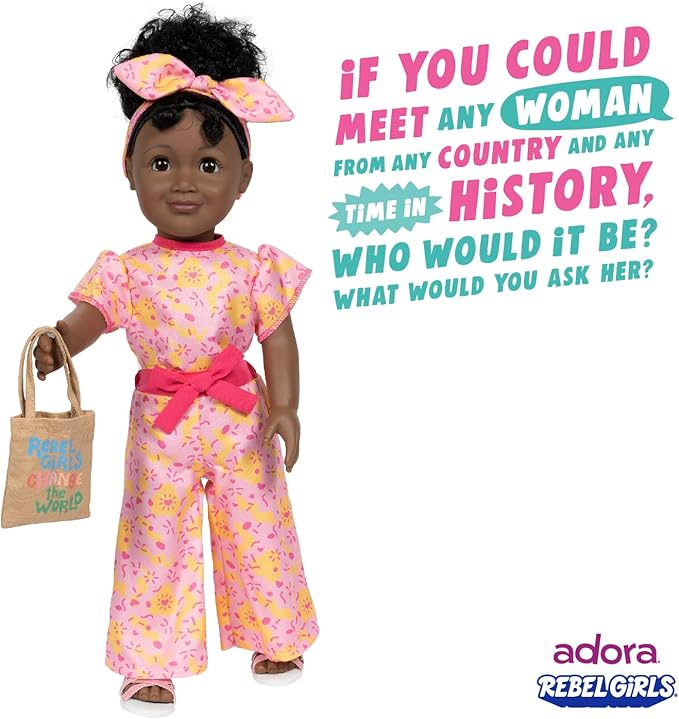 Adora 18" Rebel Girls Doll Collection - Inspired by Good Night Stories Rebel Girl Books - Premium Quality Soft and Movable Doll Body with Realistic Features - Leader