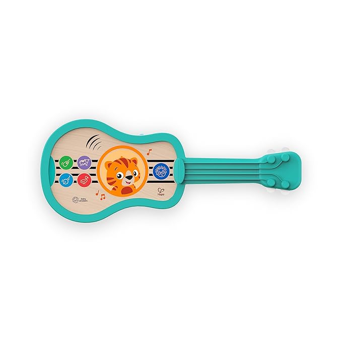 Baby Einstein Sing & Strum Magic Touch Ukulele Wooden Musical Toy, Ages 6 Months+, Multicolored