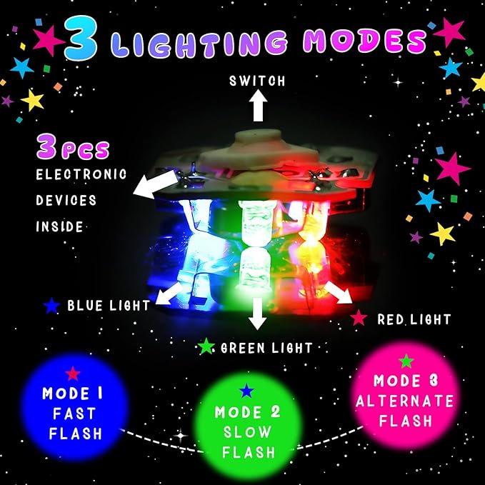 25 Pack LED Fidget Spinner Bracelets Light Up Party Favors for Kids 4-8-12 Valentines Goodie Bag Stuffers Glow in the Dark Party Supplies for Birthday Party Favors