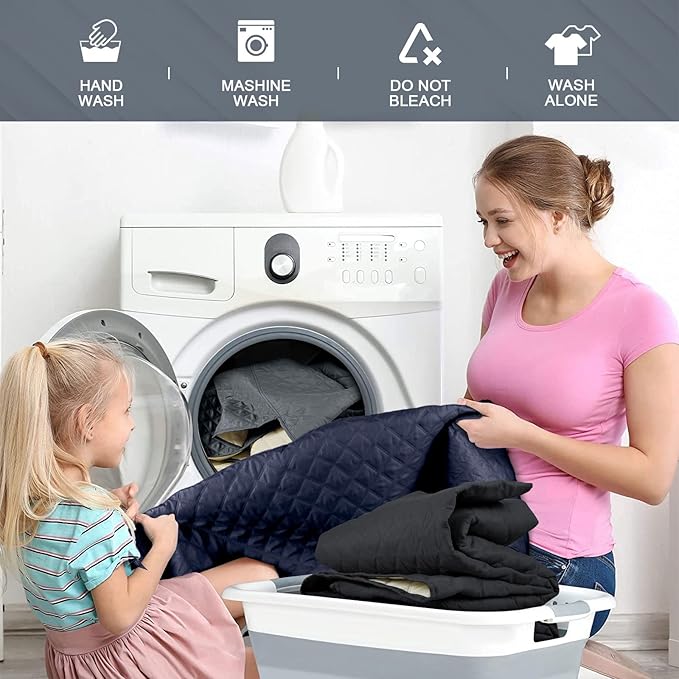 TAOCOCO Non-Slip Recliner Chair Cover Sofa Slipcover, Pet Cover for Large Recliner with Elastic Straps, Washable Chair Seat Cover Recliner Chair Furniture Protector (28'' Oversized, Dark Blue)