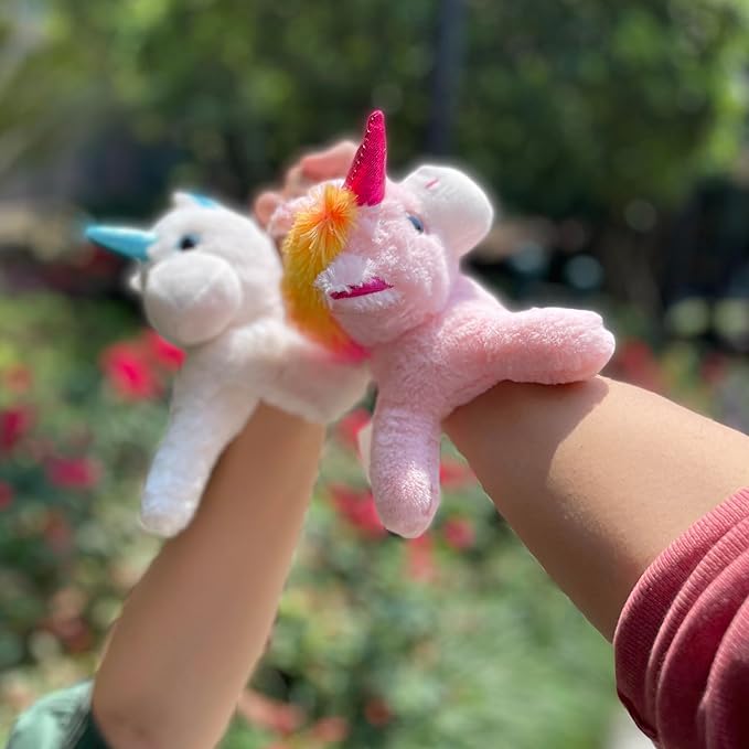 Unicorn Slap Bracelets Stuffed Animals - Plush Toy for Kids and Teens, Toddler Bed and Stroller Toys, Purple,8.5"