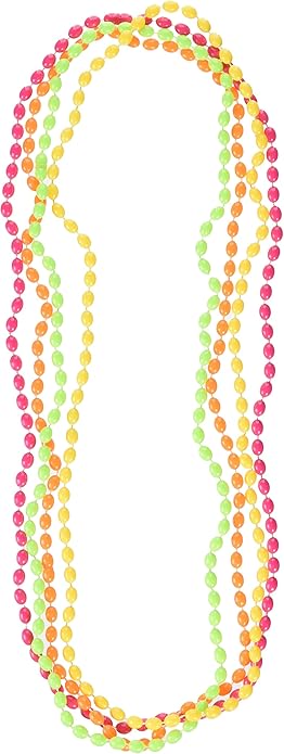 Amscan Neon Bead Necklaces - 30" - Stylish & Fun Accessory Perfect For Costume Parties, Festivals, School Events & More
