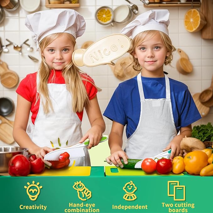 15 PCS Kids Cooking Sets,Toddler Montessori Kitchen Tool Toy for Lillte Girl Boy Age 3-10,Gifts for Birthday Christmas