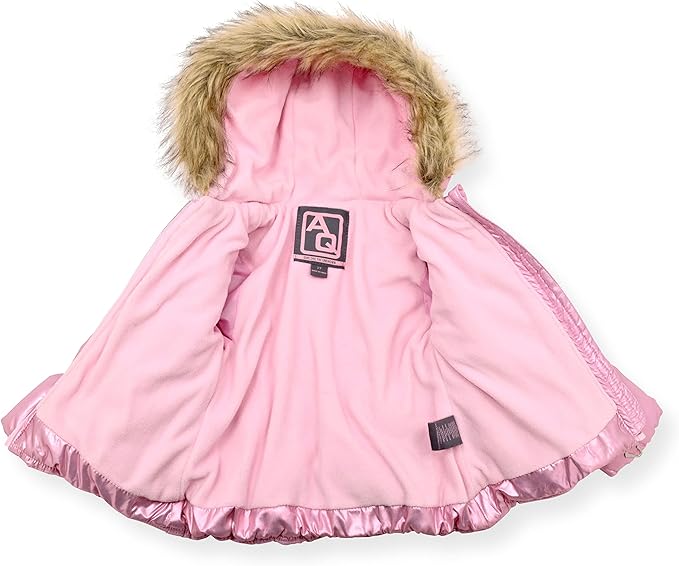 Arctic Quest Little Girls Bib Snow Pants and Ski Jacket Water-Resistant Snowsuit For Kids Winter Jacket For Girls