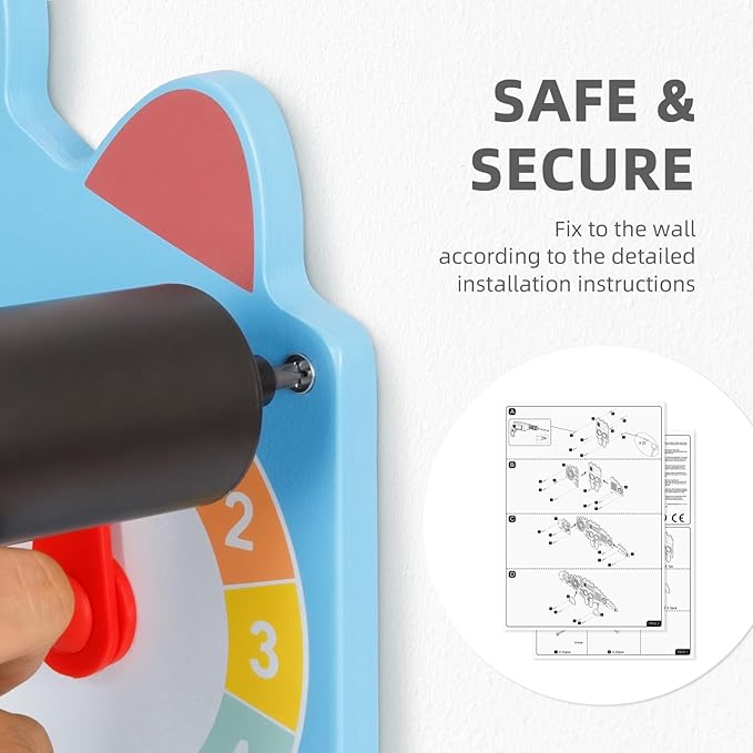 Dinosaur Sensory Wall Panel for Kids,10-in-1 Wall Toys for Toddlers, Montessori Busy Board,Toddler Playroom Bedroom Decor