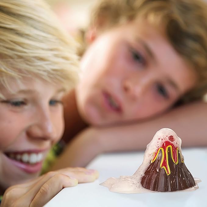 4M: KidzLabs: Pocket Volcano - Create Mini Tabletop Volcanic Eruptions, Baking Soda, Chemical Reactions Kit, STEM Science Activity Set, Kids Ages 5+