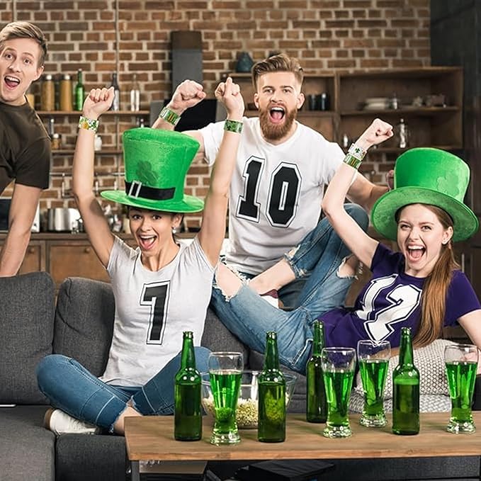 36 PCS St Patrick's Day Slap Bracelets Kids Party Favors, Bulk Snap Bracelet St Patrick's Day Party Favors Supplies for kids&teens Gifts Teacher Classroom School Favors Prizes