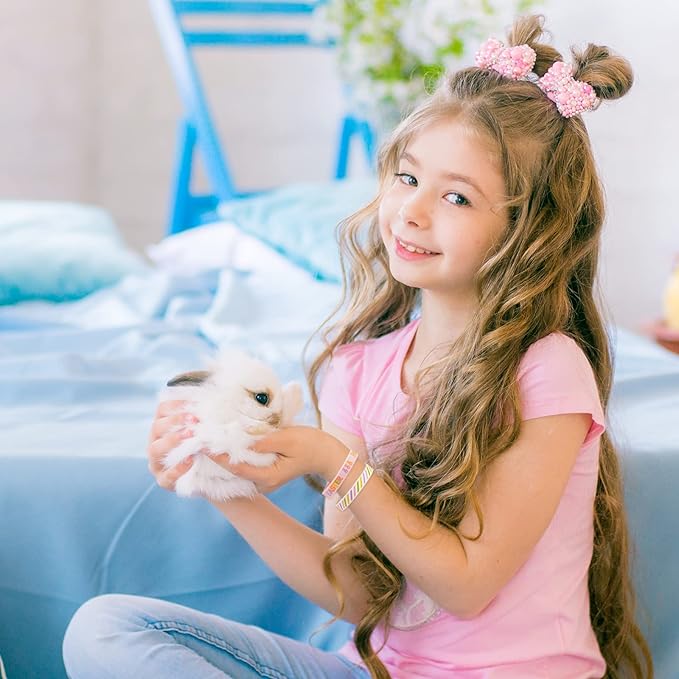 AnyDesign 35Pcs Easter Silicone Bracelets Easter Bunny Rabbit Egg Flower Carrot Rubber Wristband Pastel Spring Holiday Bracelet for Party Favor Supplies Goodie Bag Fillers