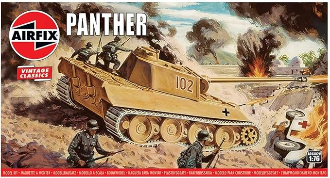 Airfix Quickbuild Vintage Classics Panther Tank 1:76 Military Ground Vehicle Plastic Model Kit A01302V