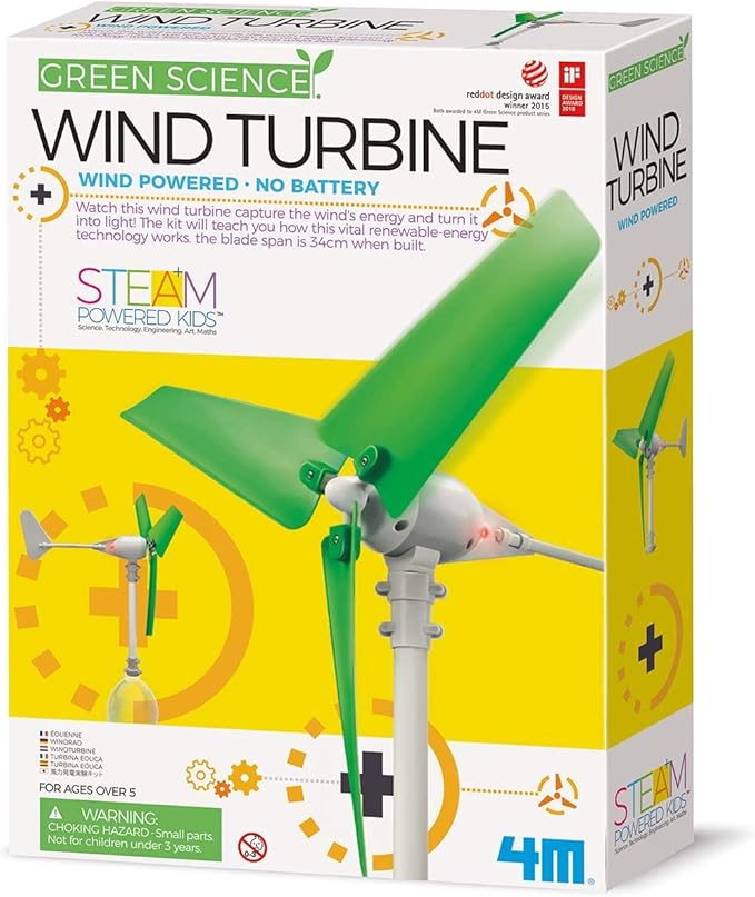 4M Wind Turbine Science Kit, Green Science Small