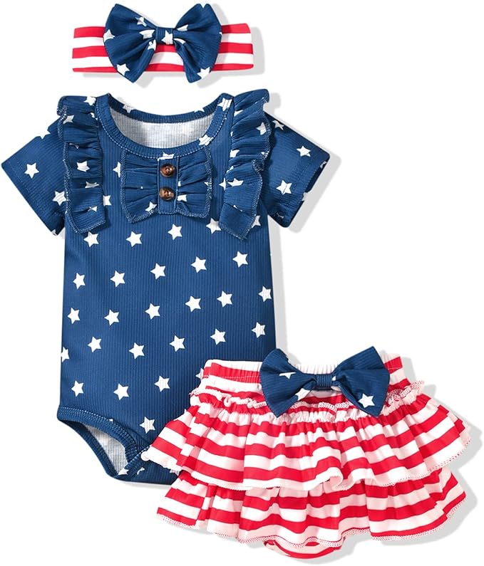 Aalizzwell Newborn Infant Baby Girls Summer Outfit