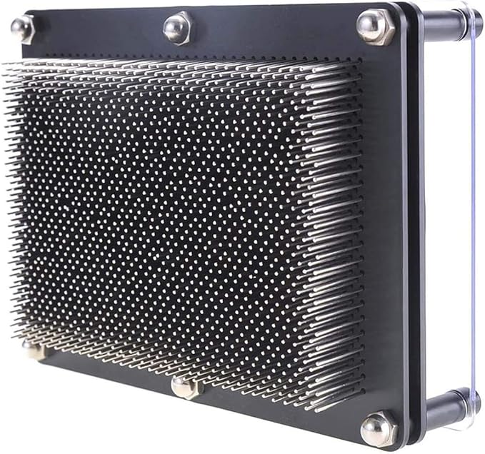 3D Metal Pin Art Toy 3D Art Sculpture Metal Pin Hand Face Model Office Decoration Desk Toy Challenge Senses Sculpture Pins Craft Toys for Kids and Adult