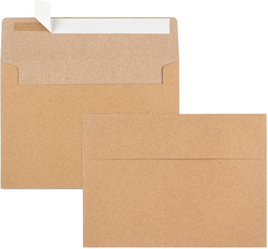 90 Packs 3.5x5 Envelopes for Invitations, A1 Invitation Envelopes, Brown Kraft Envelopes, Small Envelopes RSVP Envelopes for Weddings, Photos, Postcards, Greeting Cards, Mailing