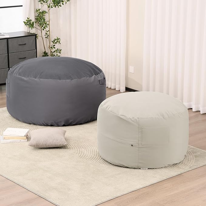 Sweetcrispy Bean Bag Chair for Kids/Teens, Oversized Beanbag for Gaming Reading Foam Filled Couch Furniture with Soft Removable Cover, Giant Comfy Sofa for Living Room Bedroom College Dorm, 3 Feet