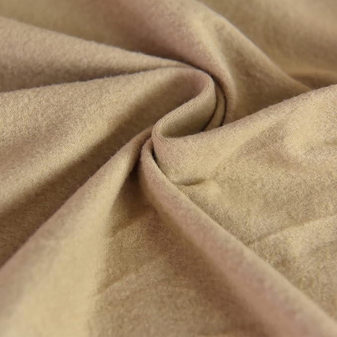 Easy-Going Oversized 6 Pieces Microfiber Stretch Sectional Recliner Loveseat Sofa Slipcover Soft Fitted Fleece 2 Seats Couch Cover Washable Furniture Protector with Elasticity for Kids Pet Camel