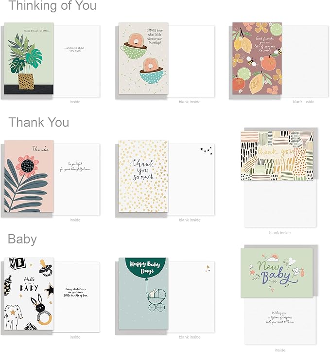 American Greetings All Occasion Deluxe Card Assortment with Envelopes and Storage Box(60-Count)