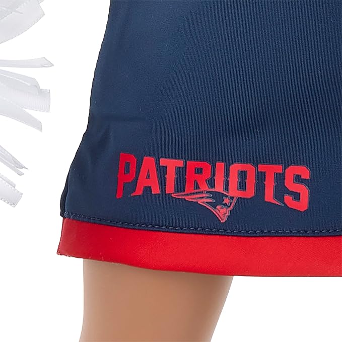 American Girl New England Patriots Cheer Uniform 18 inch Doll Clothes with Pom Poms, Navy and Red, 5 pcs, Ages 6+