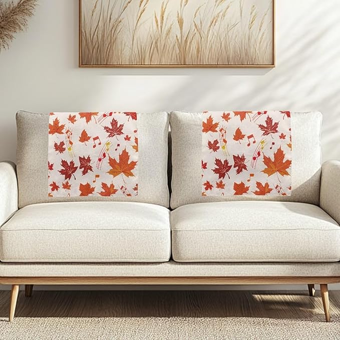 Maple Leaves Headrest Covers for Recliners Soft Chair Headrest Cover Wear Resistant Sofa Head Protector for Home Couch Loveseats Decoration 3 Pack