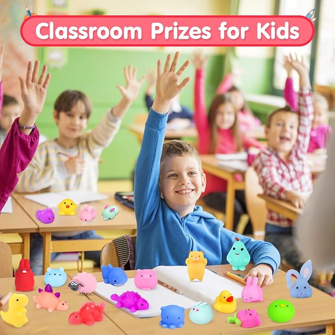 45Pcs Mochi Squishy Toys Mini Squishies Kawaii Animal Squishies Party Favors for Kids Cat Panda Unicorn Squishy Novelty Stress Relief Toys Birthday Gifts Goody Bags Class Prizes Pinata Fillers