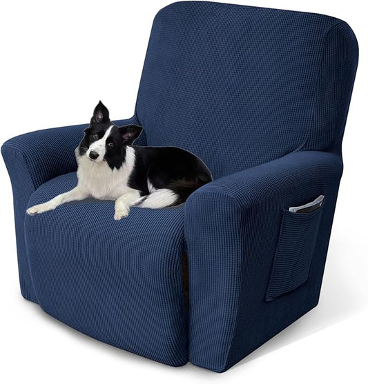 Recliner Chair Cover Lazy Boy Recliner Covers Recliner Covers for Recliner Chair 1 Piece Furniture Protector Prevent wear and pet Hair（Recliner,Navy Blue）